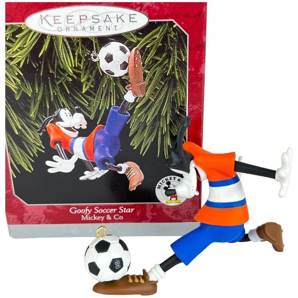 1998 Hallmark Keepsake‎ Ornament Disney Goofy Soccer Star Mickey & Co Christmas